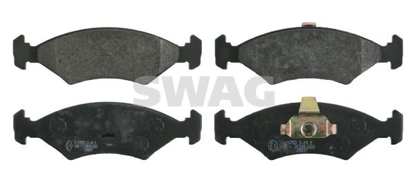 SWAG 50 91 6040: Fékbetét készlet, tárcsafék elsőtengely, dugattyú sasszeggel