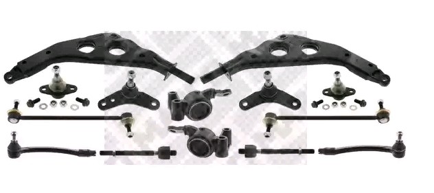 MAPCO 53679: Tukivarsisarja, pyörien tuenta Etuakseli, vasen, Etuakseli, oikea, Alapallo-/pallonivelellä, Kumilaakerilla, sisemmällä ohjausnivelellä, Kuulatapilla