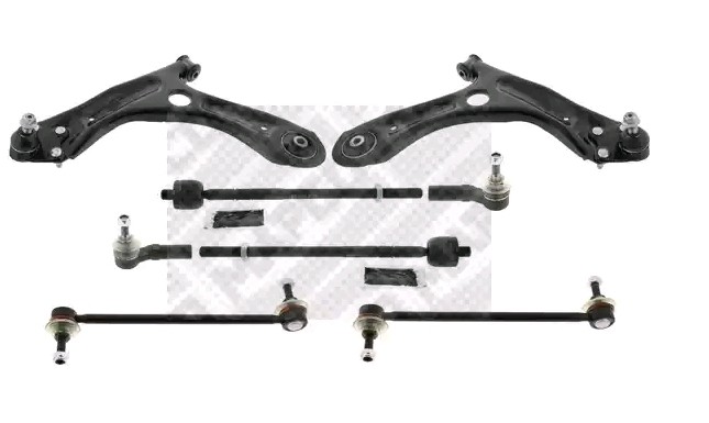 MAPCO 53745: Draagarm set Vooras links, Vooras rechts, Met axiale koppeling, Met stuurstang