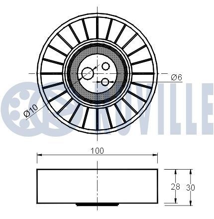 RUVILLE 5587280: Hosszbordás szíj készlet