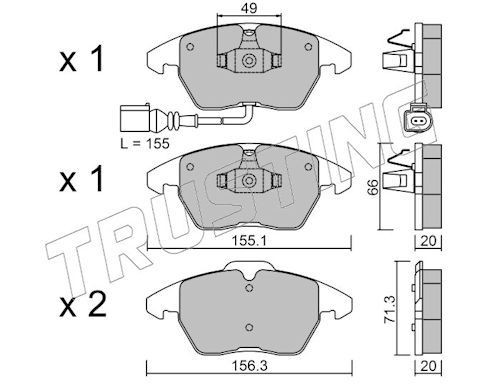 TRUSTING 564.0: Bremseklodser