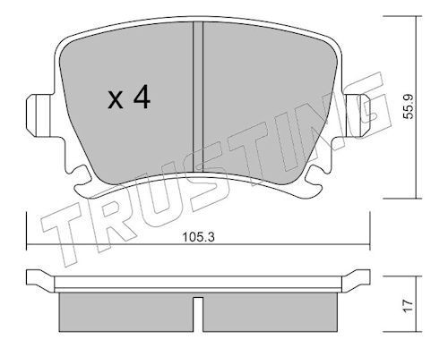 TRUSTING 569.0: Plaquettes de frein