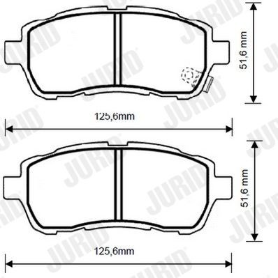 JURID 573249D: Bromsbelägg med bromsoksskruvar