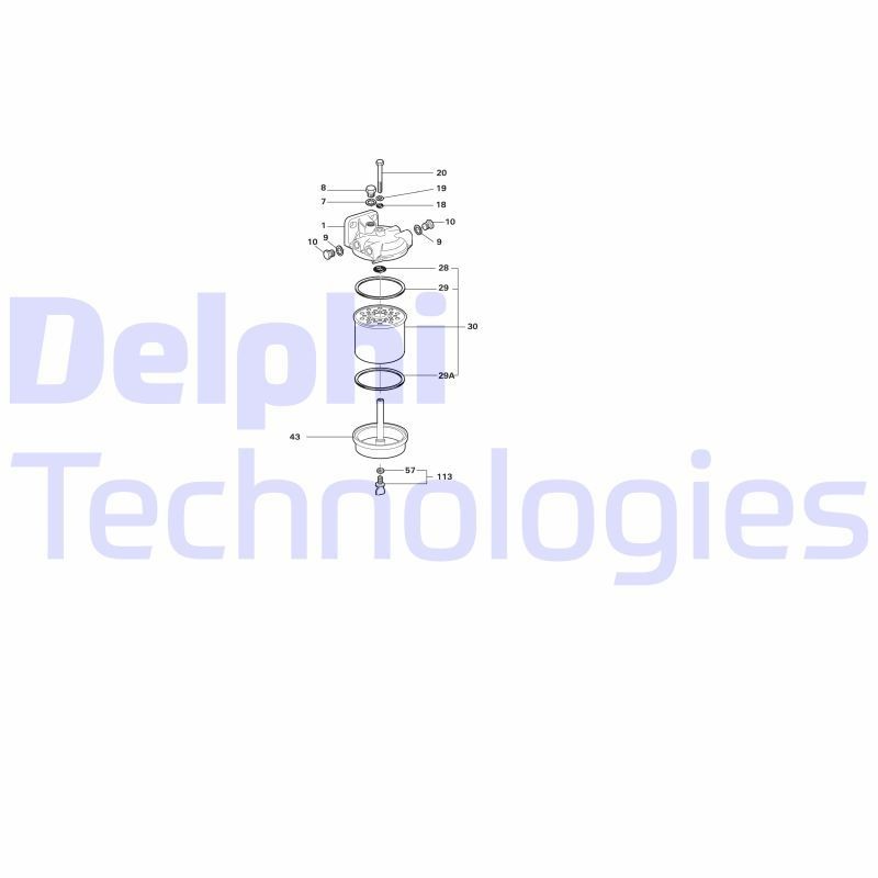 DELPHI 5836B910: Filtre à carburant