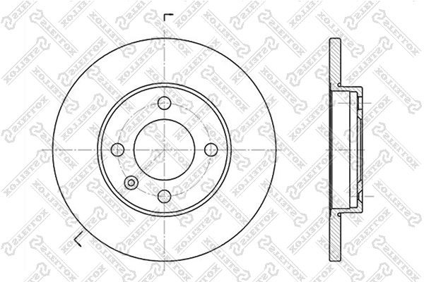 STELLOX 6020-9933-SX: Brzdový kotouč přední osa, R: 239mm, plný, R: 239mm, se šrouby