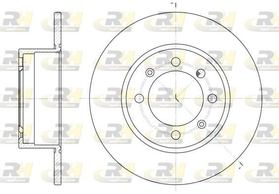 ROADHOUSE 6248.00: Disco de freno Eje delantero, Ø: 269mm, macizo, Ø: 269mm