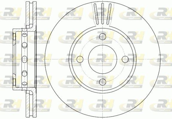 ROADHOUSE 6267.10: Disco de freno Eje delantero, Ø: 276mm, ventilado, Ø: 276mm