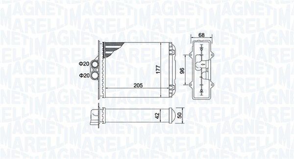 MAGNETI MARELLI 350218482000: Kachelradiateur, interieurverwarming