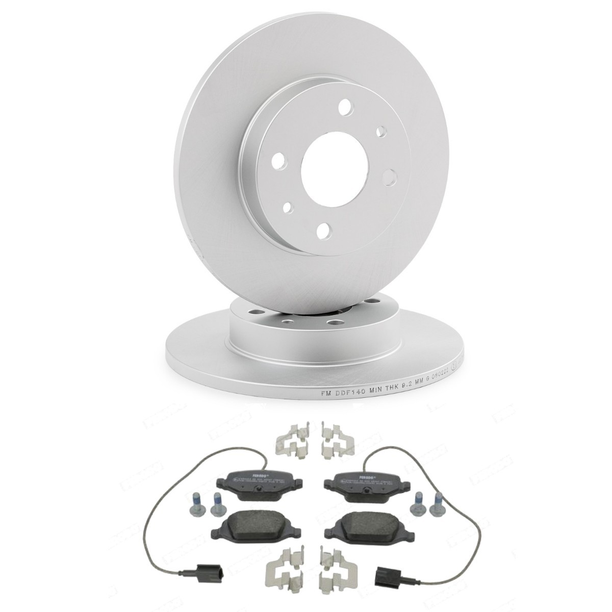 FERODO FRD3405N0075: Kit de discos de freno y pastillas Ø: 240mm, macizo