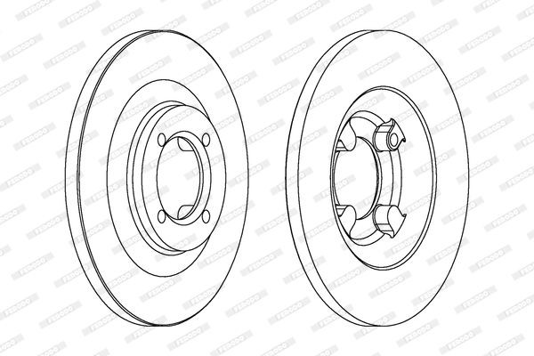 FERODO DDF049: Disco de freno Ø: 229mm, macizo, Ø: 229mm, aceitado, sin tornillos PREMIER