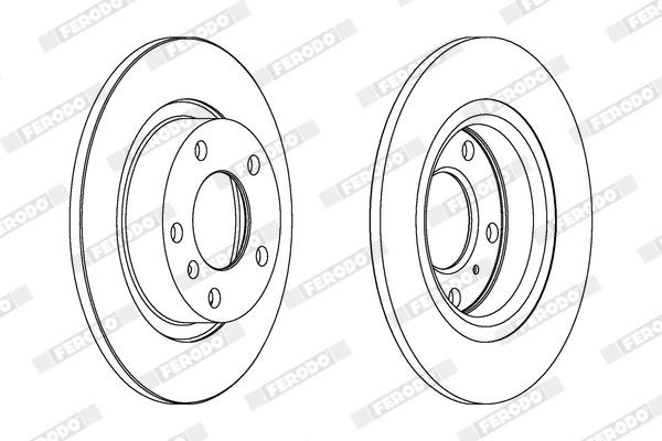 FERODO DDF1556: Brzdový kotouč R: 271mm, plný, R: 271mm, olejováno, bez šroubu PREMIER