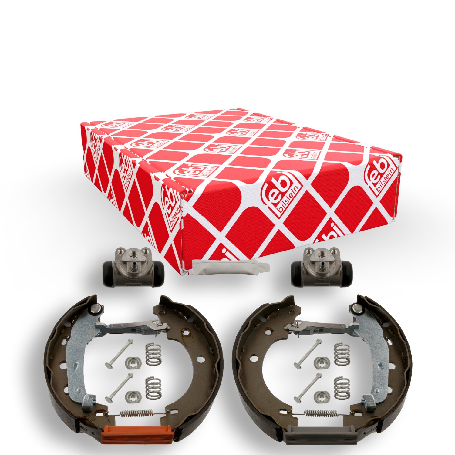 FEBI BILSTEIN 37243: Kit frenos, disco de tambor Eje trasero, con cilindro de freno de rueda, con accesorios, con material de montaje/fijación