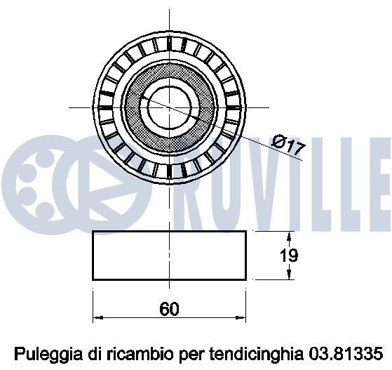 RUVILLE 65921: Bomba de água N.º dentes: 20, com junta