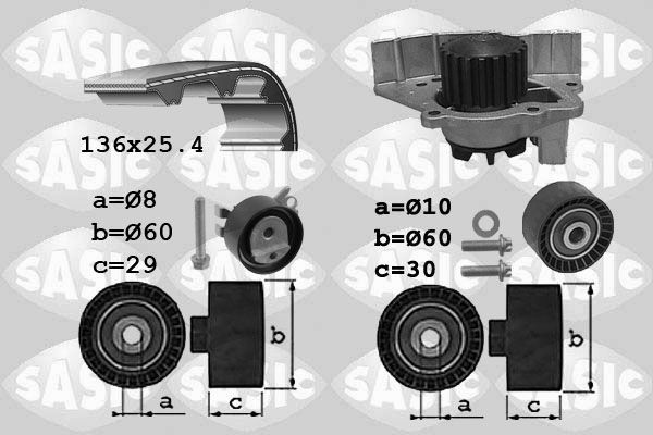 SASIC 3900034: Bomba de água + kit de correia dentada