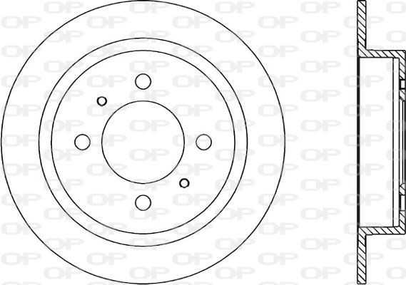 OPEN PARTS BDA1396.10: Bromsskiva Bakaxel, Ø: 234mm, full, Ø: 234mm