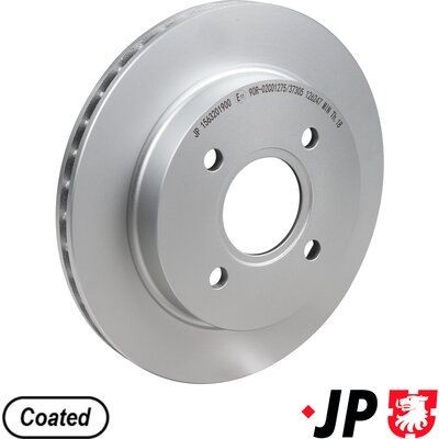 JP GROUP 1563201900: Bromsskiva JP Bakaxel, Ø: 253mm, ventilerad, Ø: 253mm, belagd