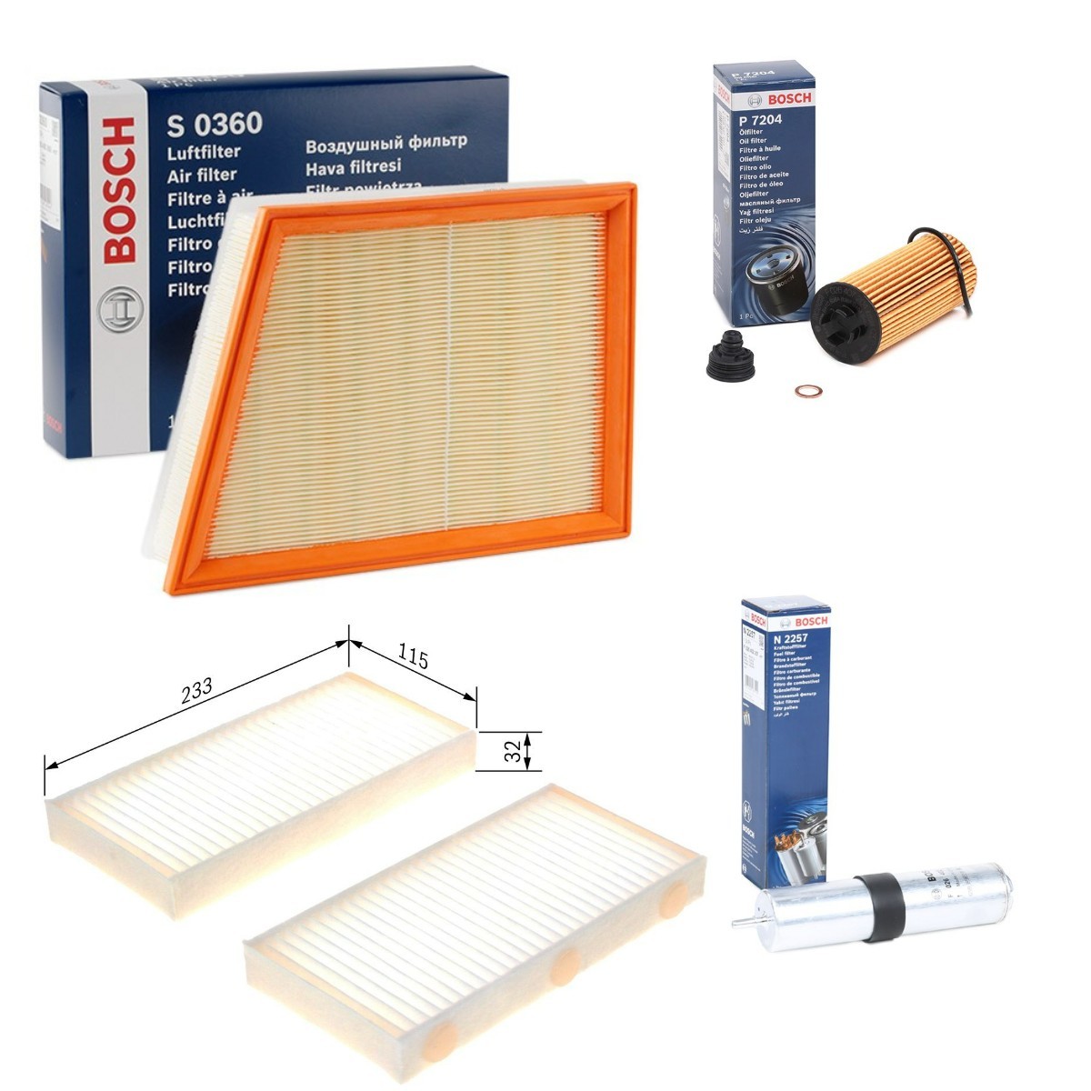 BOSCH BSH4055N0008: Комплект филтри