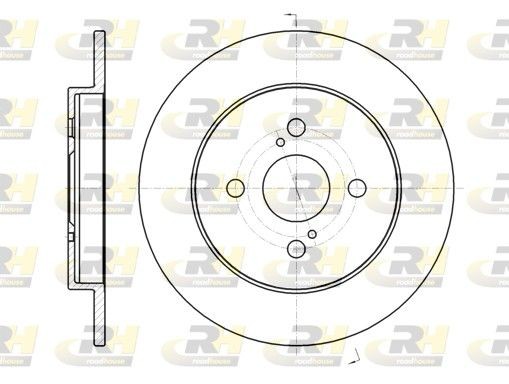 ROADHOUSE 61004.00: Bremsscheibe Hinterachse, Ø: 259mm, voll, Ø: 259mm