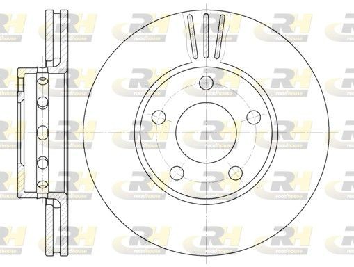 ROADHOUSE 6463.10: Disco de freno Eje delantero, Ø: 276mm, ventilado, Ø: 276mm