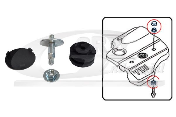 3RG 80778: Gummimuffe, motorafdækning