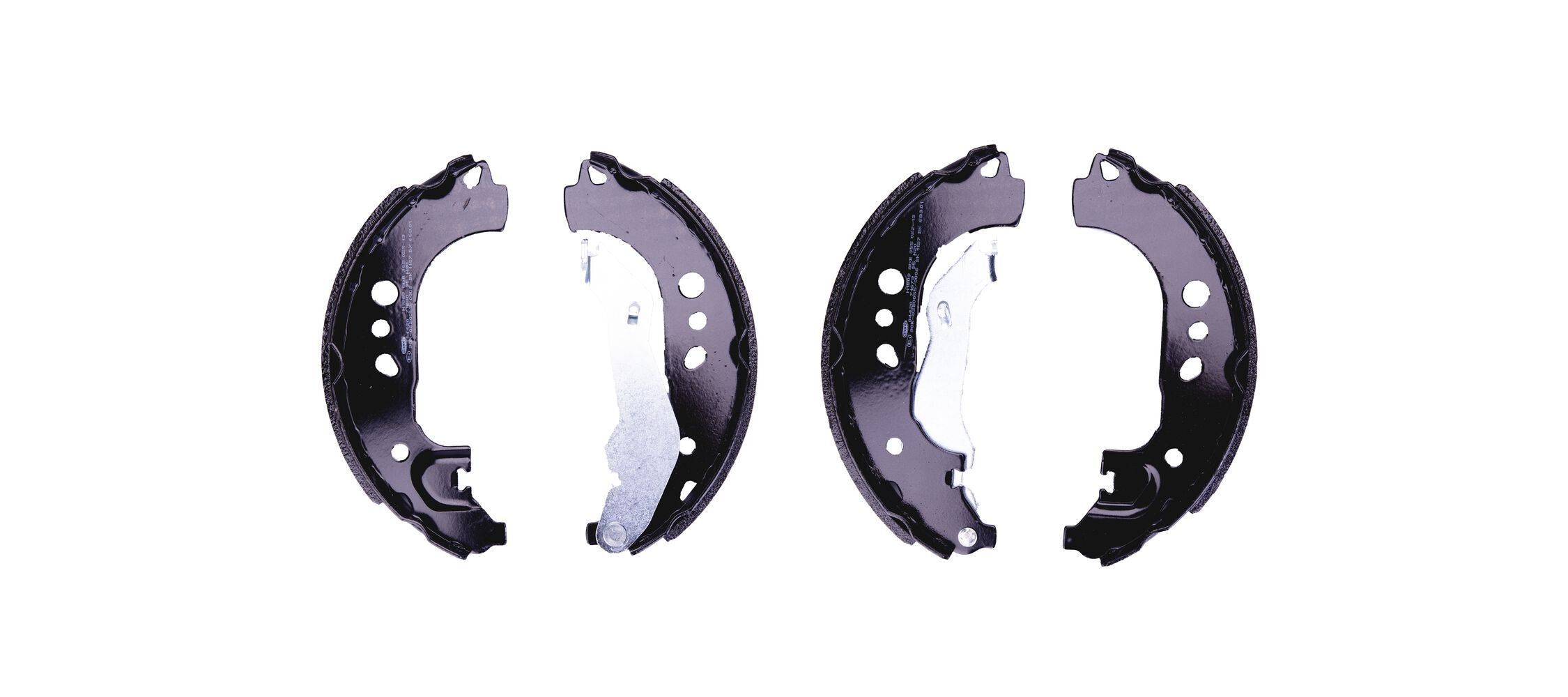 HELLA 8DB 355 022-131: Juego de zapatas de frenos con palanca freno de mano