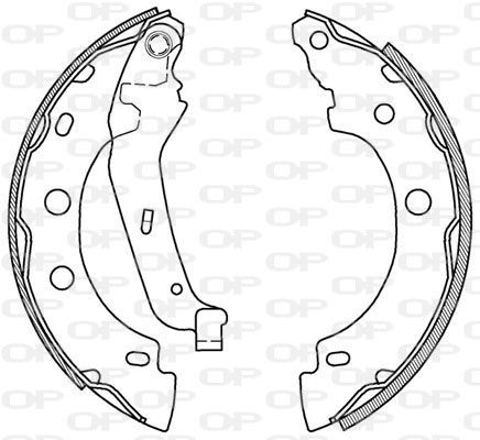OPEN PARTS BSA2012.00: Juego de zapatas de frenos Eje trasero