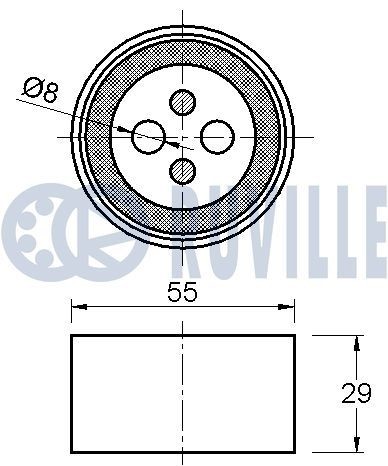 RUVILLE 5723D: Zestaw łożysk koła zawiera dwa zestawy łożysk koła, Ruville PreTensioned Spring