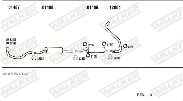 WALKER PE61110: Σύστημα εξάτμισης