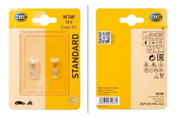 HELLA 8GP 003 594-143: Glühlampe STANDARD