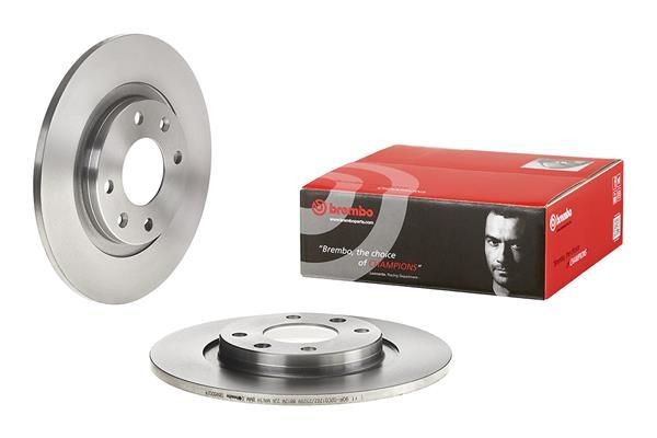 BREMBO 08.9600.24: Disco de freno PRIME LINE Ø: 266mm, macizo, Ø: 266mm, con tornillos Prime