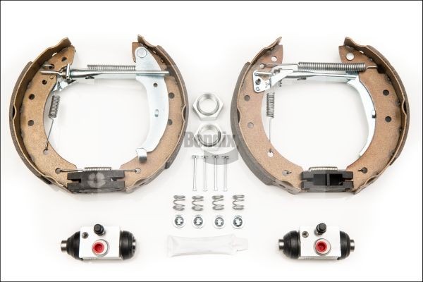 BENDIX Braking BXK3074: Juego de zapatas de frenos Shoe Kit Pro con cilindro de freno de rueda, con accionador
