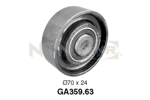 SNR GA359.63: Galet enrouleur de courroie d'accessoire Ø: 70mm, Ø: 70mm