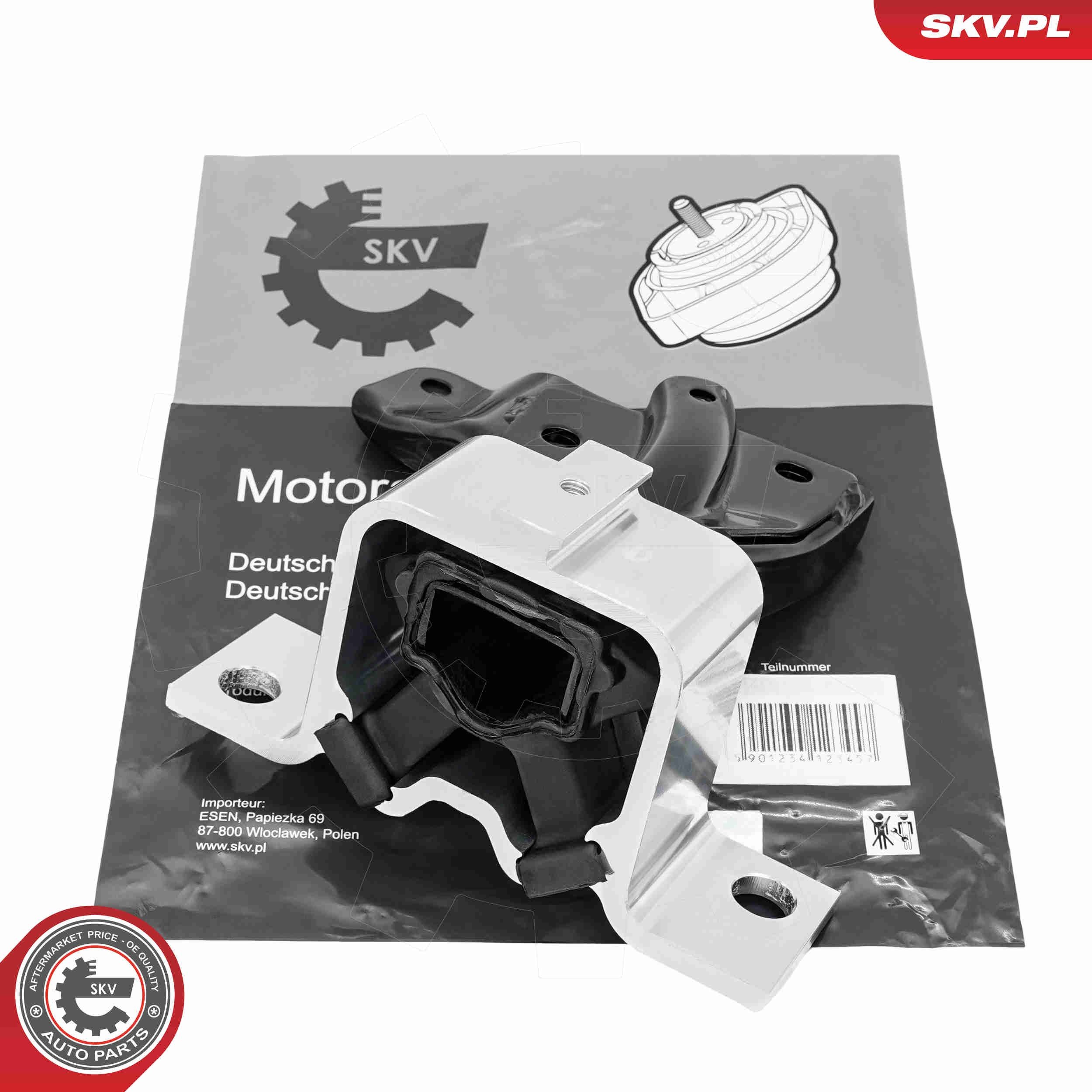 ESEN SKV 75SKV082: Motorophæng højre, Aluminium, Gummi