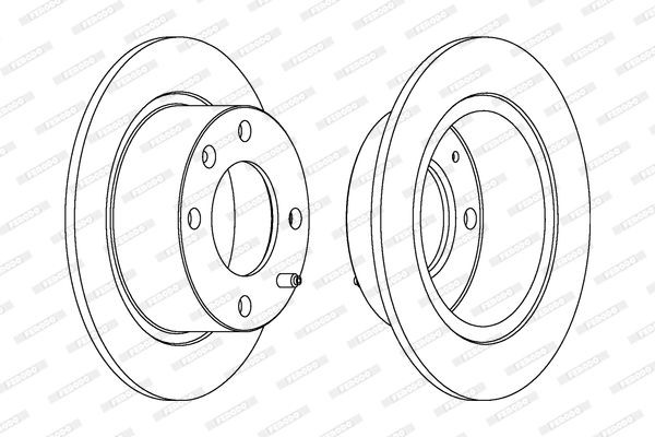 FERODO DDF052: Piduriketas Ø: 224mm, täis, Ø: 224mm, õlitatud, koos kruvidega PREMIER