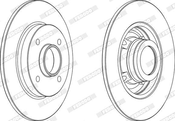 FERODO DDF1814: Disco de freno Ø: 296mm, ventilado, Ø: 296mm, aceitado, sin tornillos PREMIER