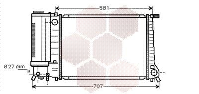 VAN WEZEL 06002163: Chłodnica, układ chłodzenia silnika 520 - 328 - 32