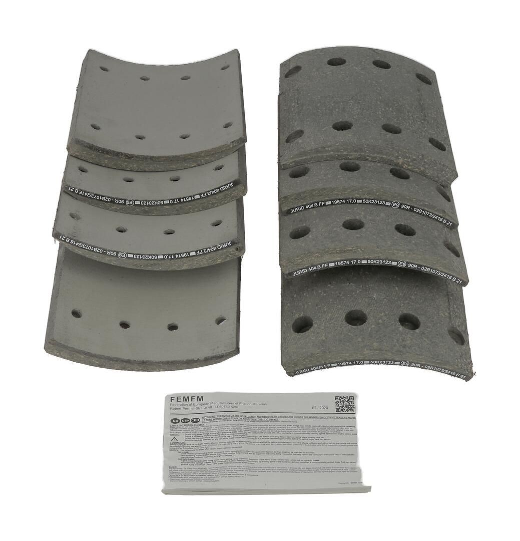 JURID 1957494040: Zestaw szczęk hamulcowych, hamulce bębnowe