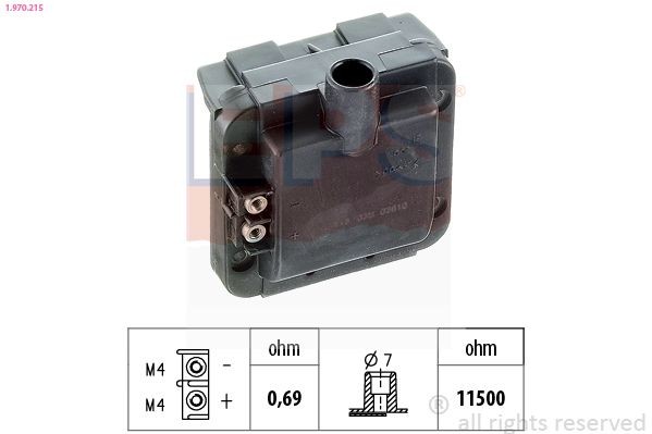 EPS 1.970.215: Bobina de encendido Made in Italy - OE Equivalent