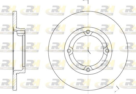 ROADHOUSE 6014.00: Disco de freno Eje delantero, Ø: 215mm, macizo, Ø: 215mm