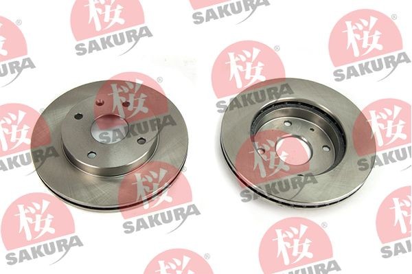 SAKURA 604-00-8360: Disc de frână punte fata, Ř: 256mm, ventilat interior, Ř: 256mm
