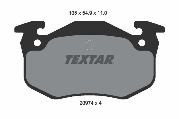 TEXTAR 89009700: Fék készlet, tárcsafék CERA TEC Ø: 247mm, tele