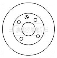 BORG & BECK BBD4435: Disc de frână Ř: 256mm, ventilat, Ř: 256mm, acoperit (cu un strat protector)