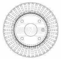 BORG & BECK BBD4511: Disc de frână Ř: 256mm, ventilat, Ř: 256mm, acoperit (cu un strat protector)