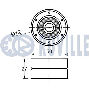 RUVILLE 55862: Poulie, tendeur de courroie d'accessoire Ø: 65,00mm, Ø: 65,00mm
