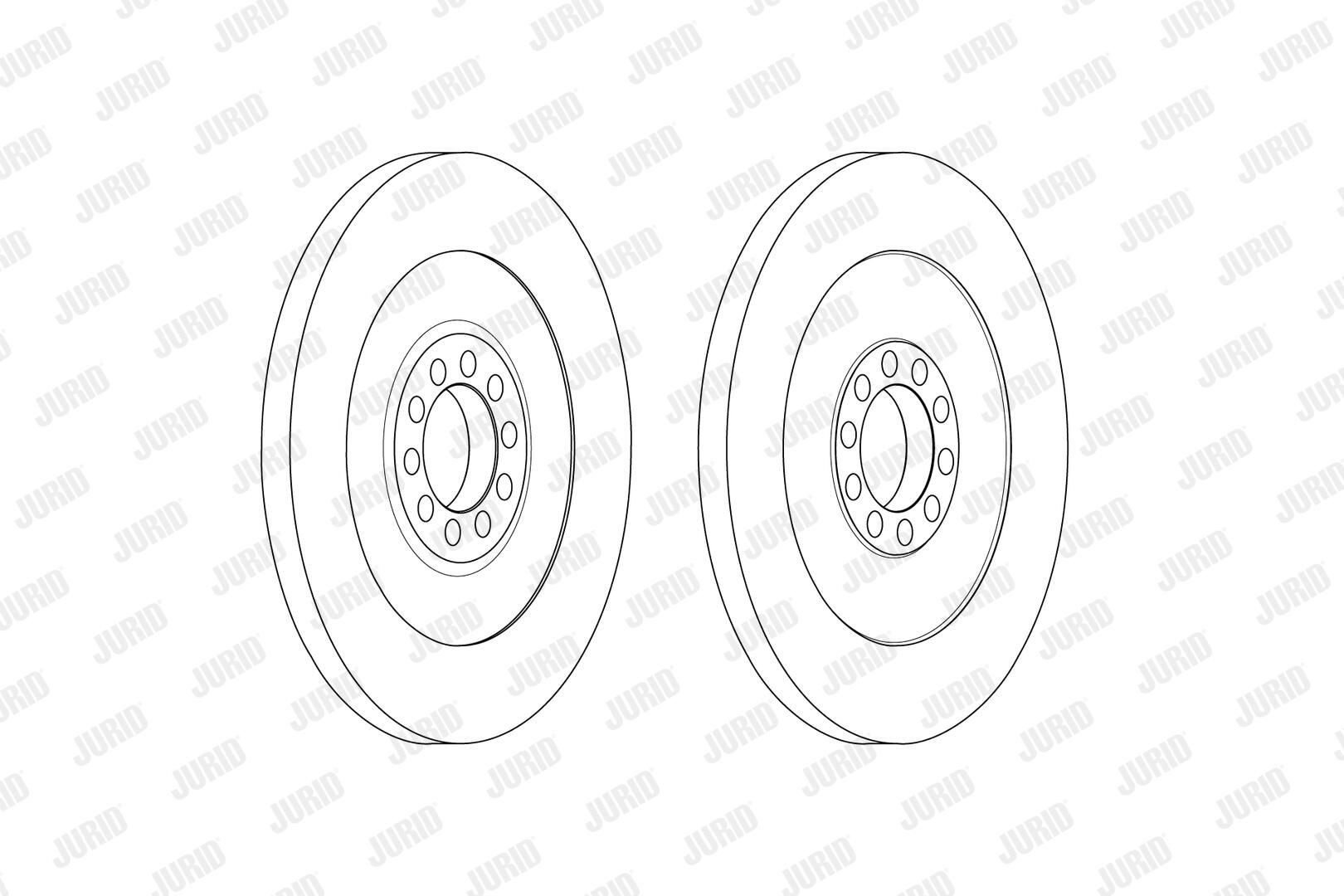 JURID 569248J: Disco de freno Ø: 374mm, macizo, Ø: 374mm, aceitado, sin tornillos