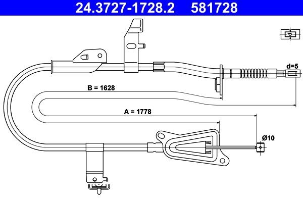 ATE 24.3727-1728.2: Handremkabel 1778mm