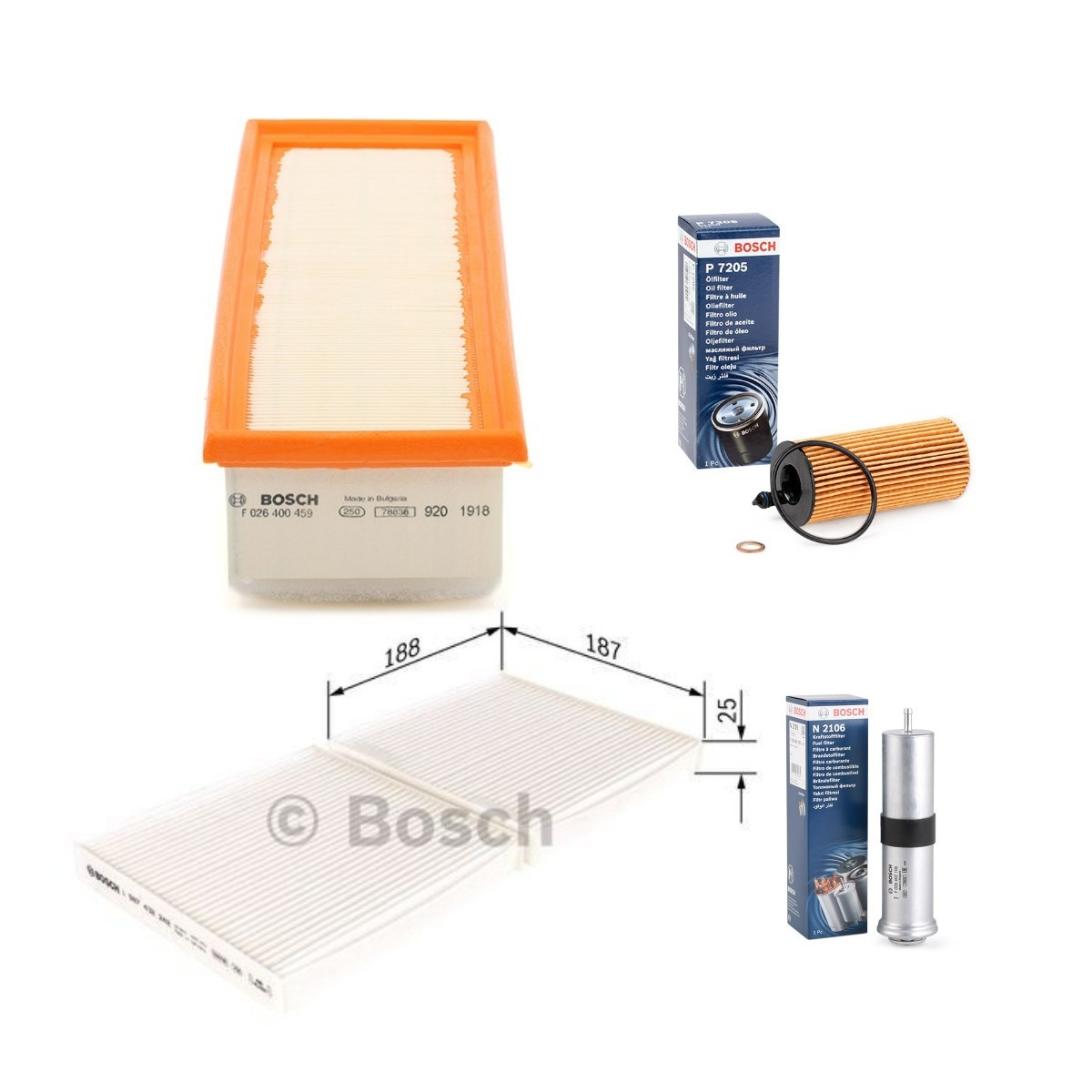 BOSCH BSH4055N0198: Комплект филтри