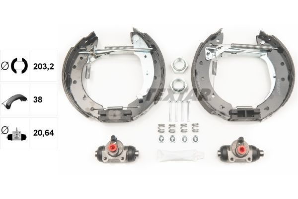 TEXTAR 84048004: Kit frenos, disco de tambor con cilindro de freno de rueda, con accionador Shoe Kit Pro