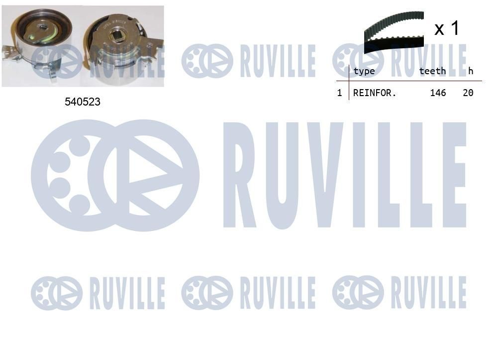 RUVILLE 58867: Galet enrouleur de courroie d'accessoire Ø: 78,00mm, Ø: 78,00mm