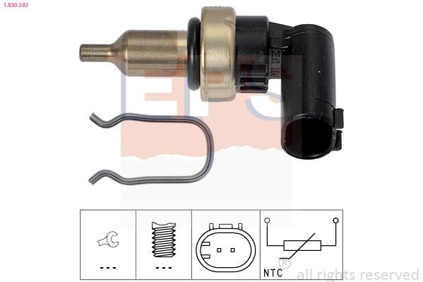 EPS 1.830.343: Temperatuursensor Made in Italy - OE Equivalent